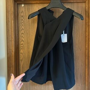 Faux-wrap faux-halter top